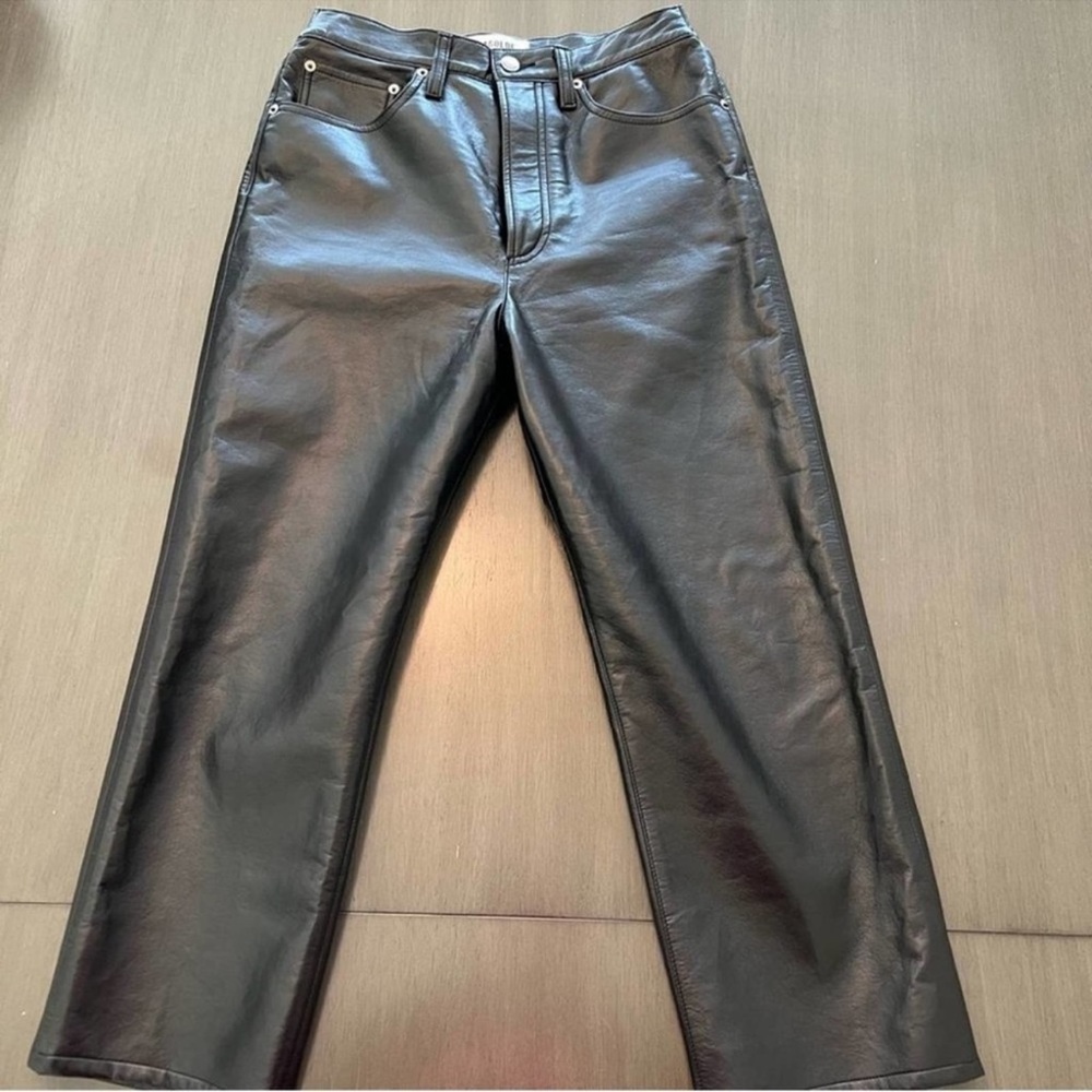 NWT Agolde 90s Pinch Waist Recycled Leather Pants
